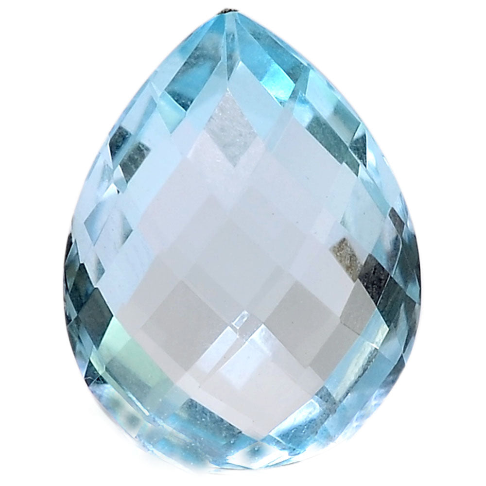 Natural Sky Blue Topaz Pears Brio Shape Standard Cut Loose Gemstone LSY2020