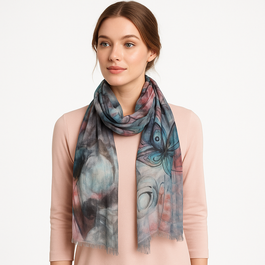 Premium Soft Quality Modal Scarf Screen Print Lightweight Wraps MMD417