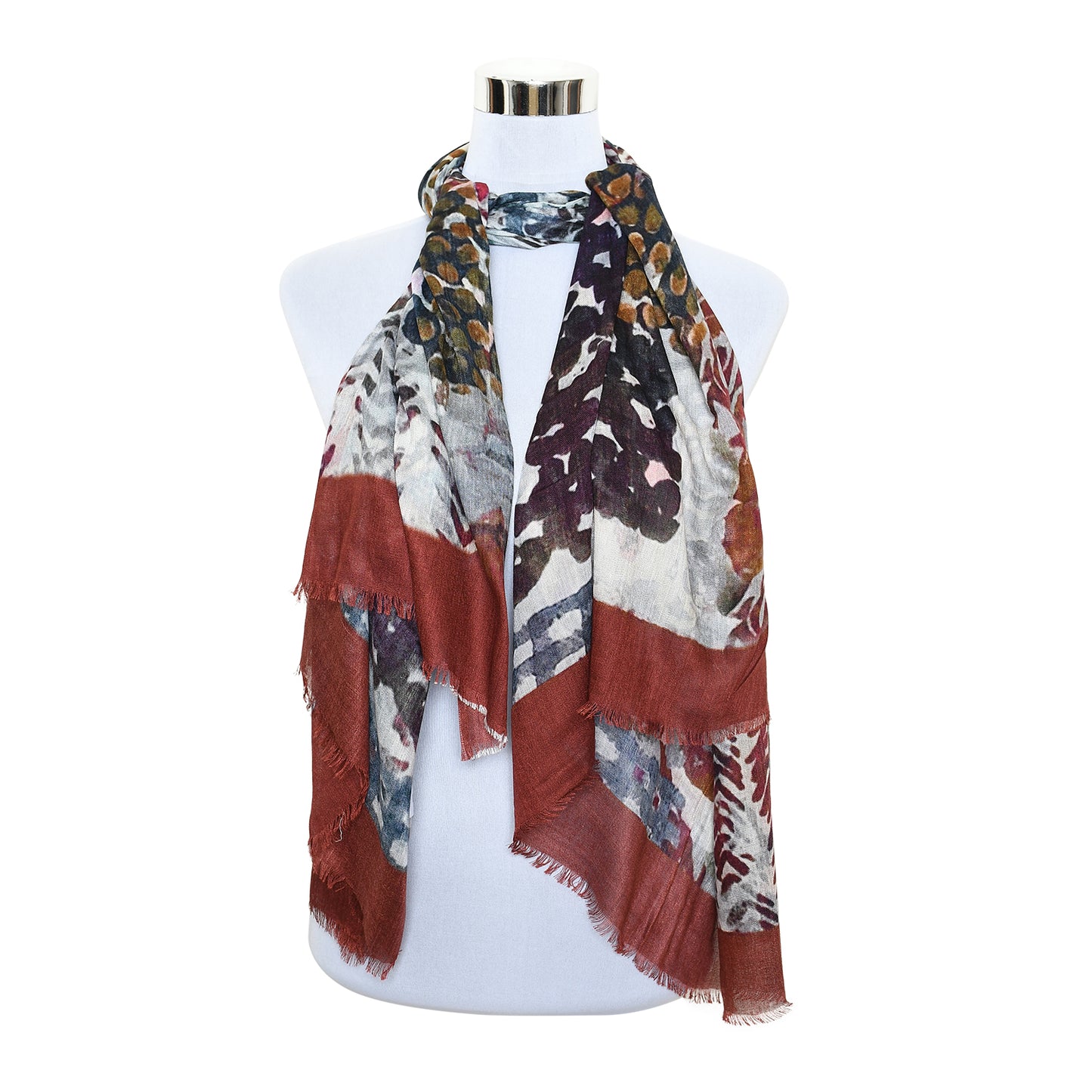 Premium Soft Quality Modal Scarf Screen Print Lightweight Wraps MMD424