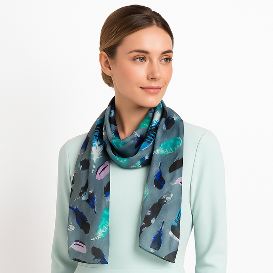 Premium and Soft Quality Printed Scarf Tabby Silk Lightweight MSL203