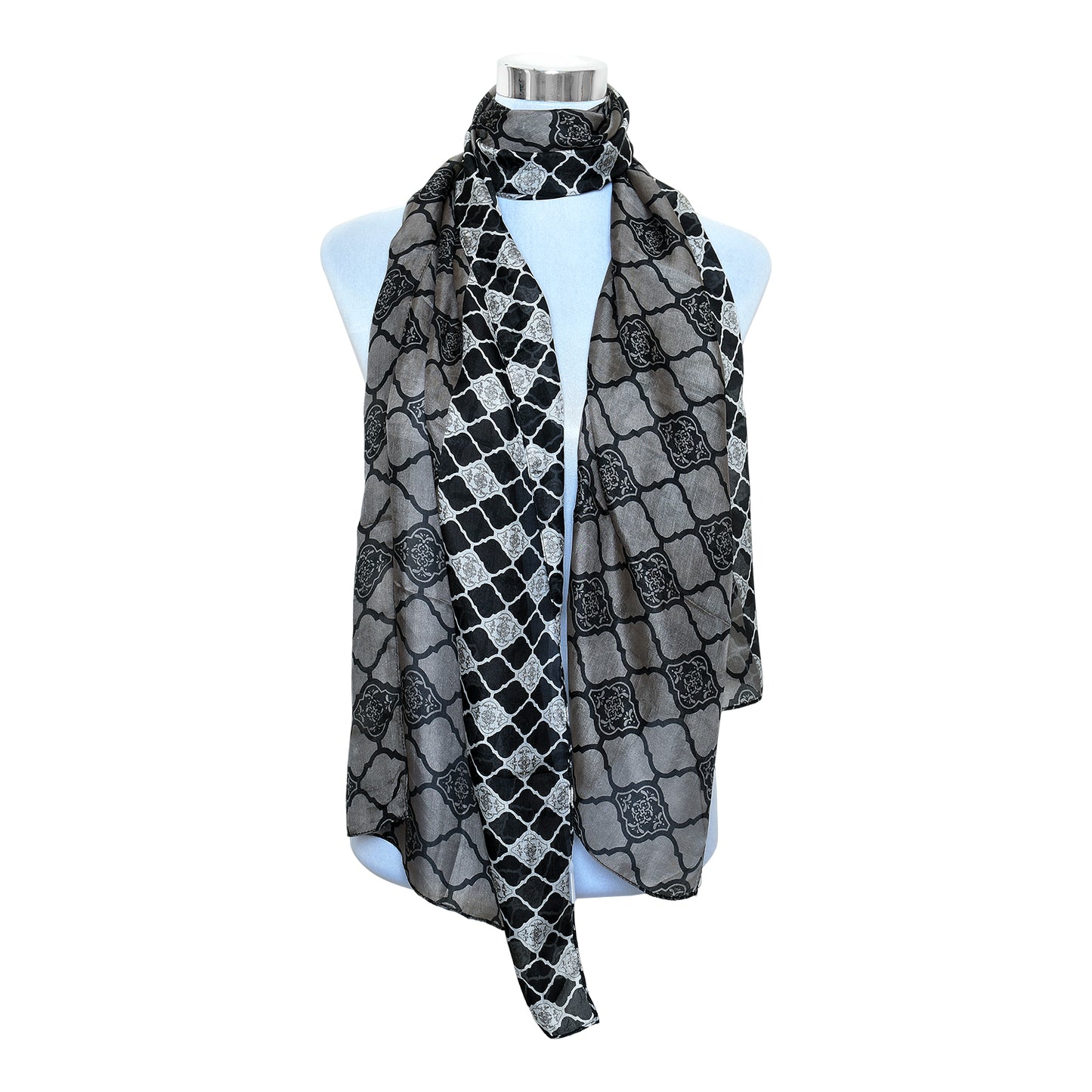 Premium and Soft Quality Printed Scarf Tabby Silk Lightweight MSL205