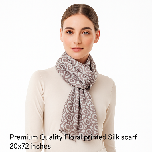 Premium & Soft Quality Printed Scarf Cashmere Wool Lightweight MSL206