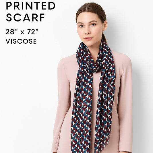 Womens Viscose Print Scarf Lightweight Wraps MV507