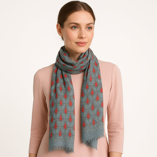 Womens Viscose Print Scarf Lightweight Wraps MV508