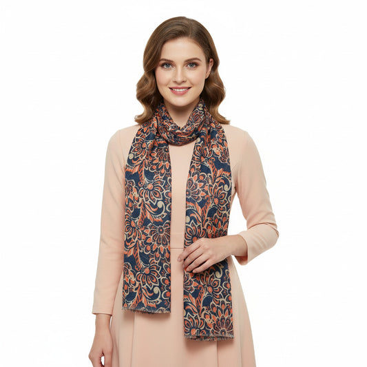 Womens Viscose Print Scarf Lightweight Wraps MV513