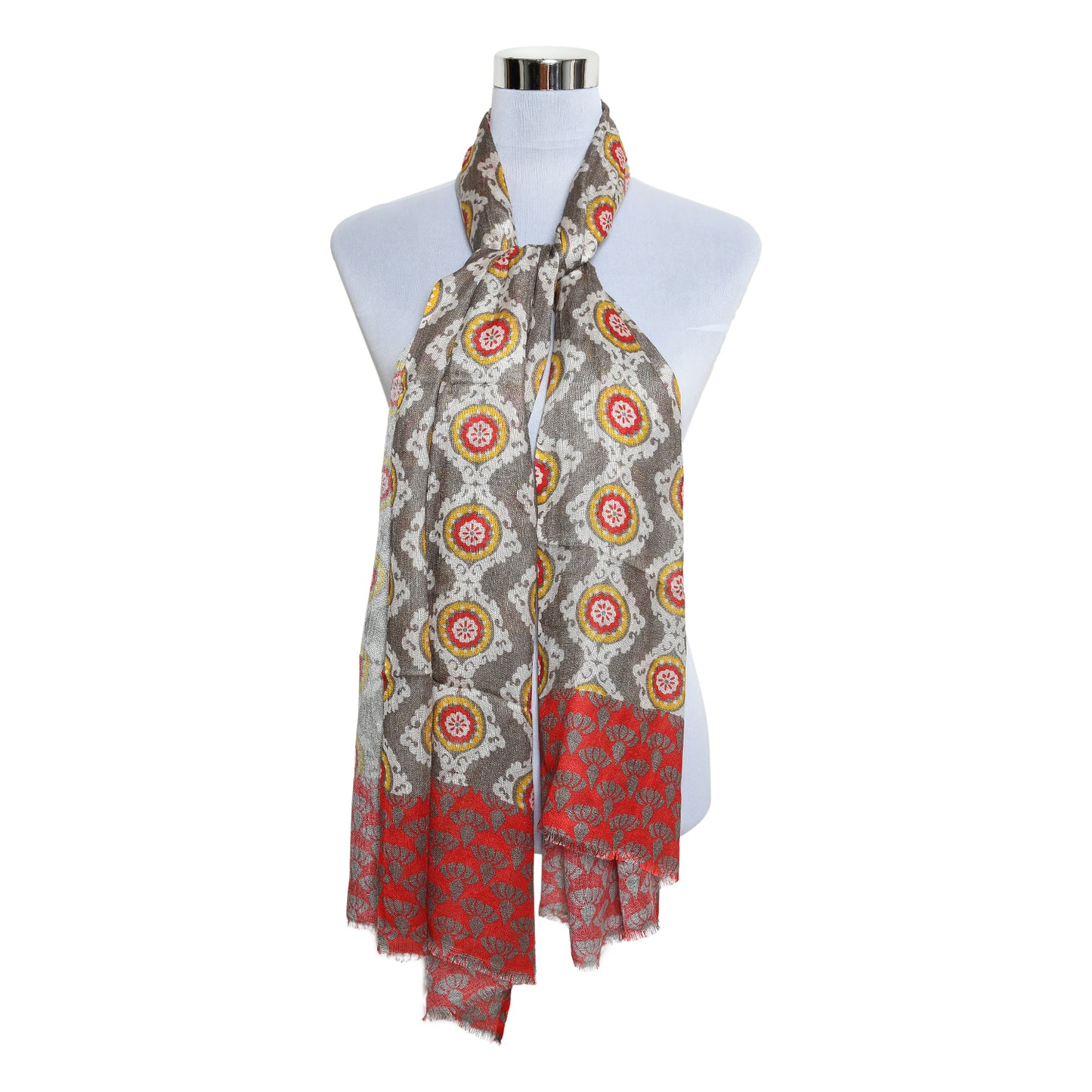 Womens Viscose Print Scarf Lightweight Wraps MV514