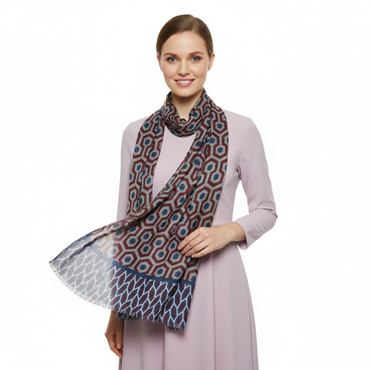 Womens Viscose Print Scarf Lightweight Wraps MV518