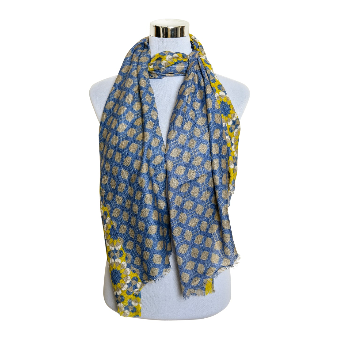 Premium & Soft Quality Printed Scarf Cashmere Wool Lightweight MWL311