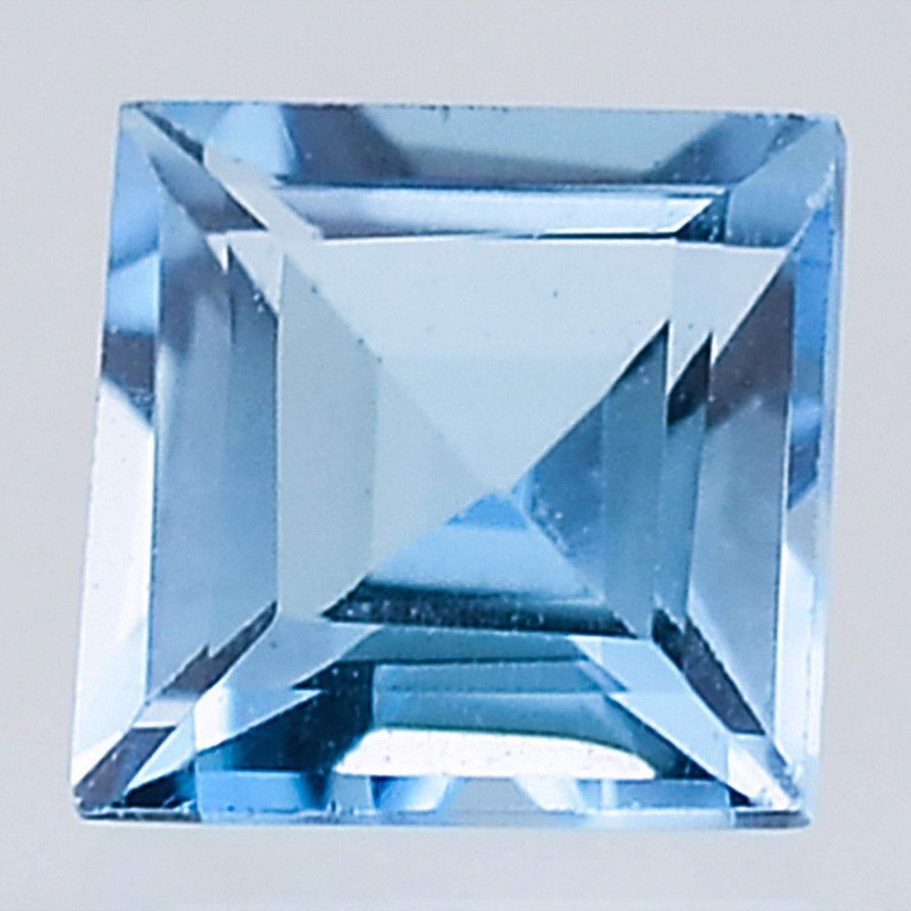 Natural Swiss Blue Topaz Square Princes Shape Standard Cut Loose Gemstone SBT1008