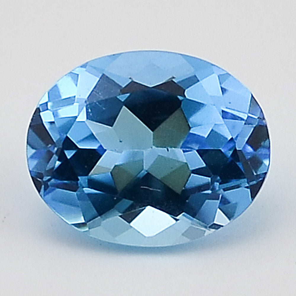Natural Swiss Blue Topaz Oval Shape Standard Cut Loose Gemstone SBT1037