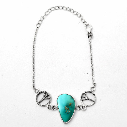 Tree Of Life - Natural Rare Turquoise Nevada Aztec Mt Bracelet B-1005 SDB1951