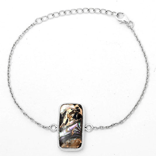 Natural Copper Abalone Shell Bracelet B-1023 SDB3000