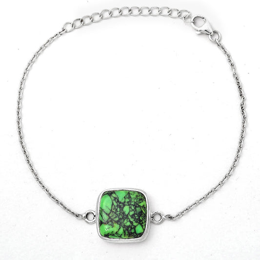 Natural Green Matrix Turquoise Bracelet B-1023 SDB3027