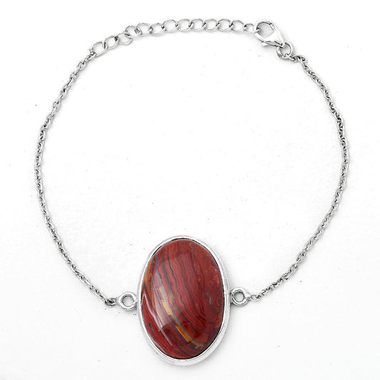 Natural Laguna Lace Agate - Mexican Bracelet B-1023 SDB3075