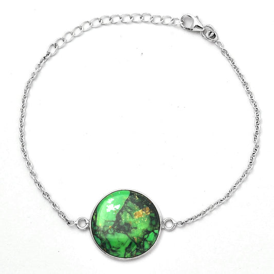 Natural Green Matrix Turquoise Bracelet B-1023 SDB3522