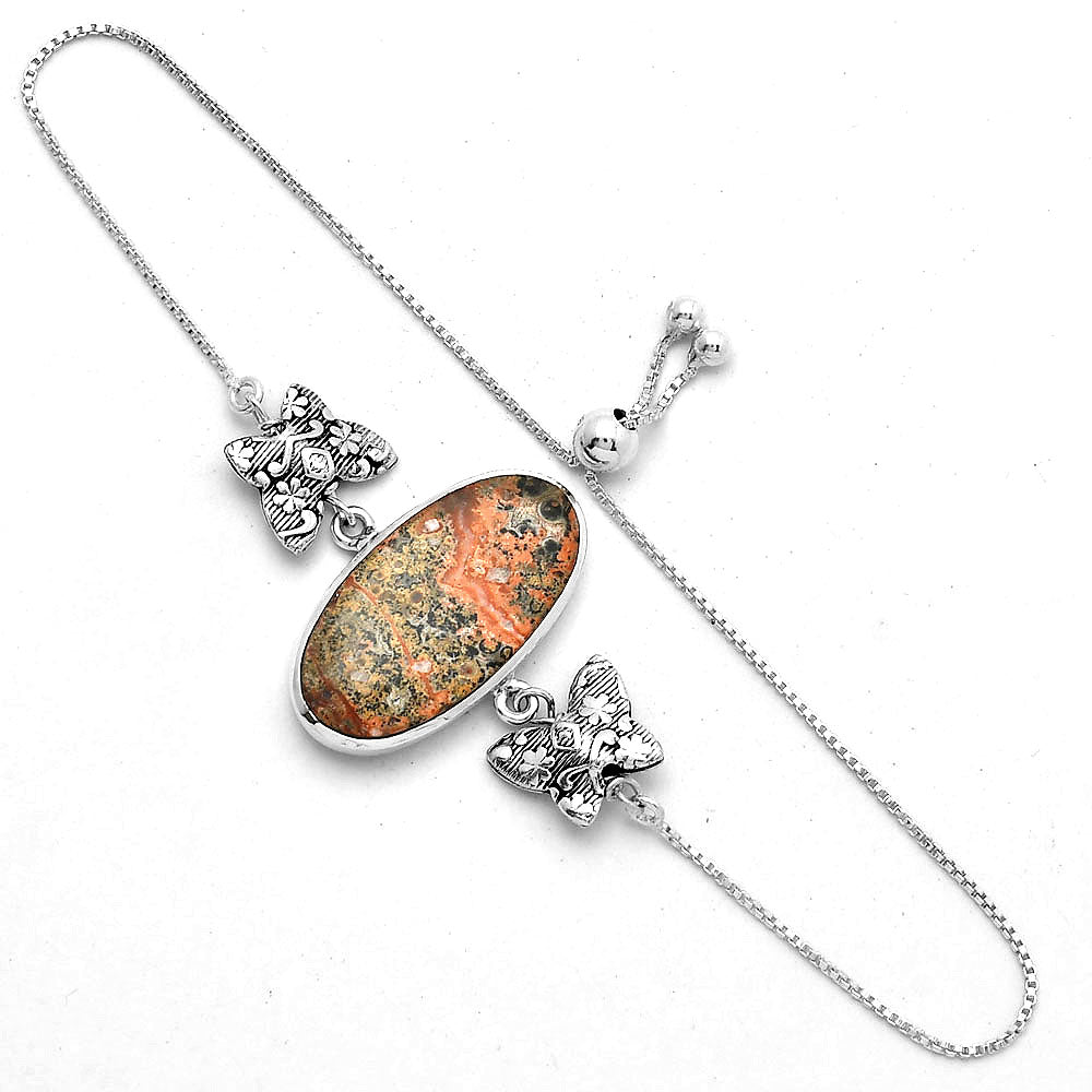 AdjustableLeopard Skin Jasper Slider Bracelet B-1029 SDB4061