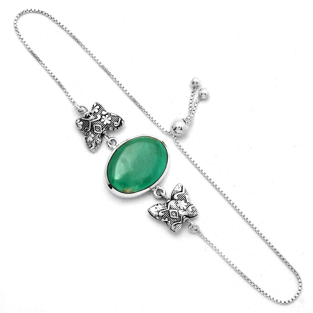 Natural Rare Turquoise Nevada Aztec Mt Slider Bracelet B-1029 SDB4085