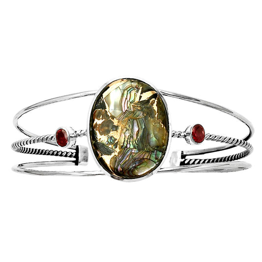 Copper Abalone Shell Cuff Bangle Bracelet B-1011 SDB4334