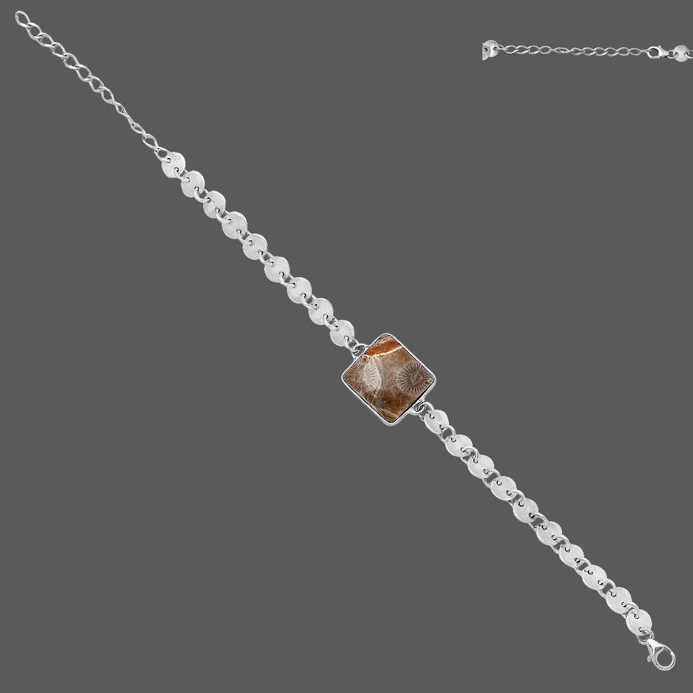 Natural Flower Fossil Coral Bracelet B-1044 SDB4772