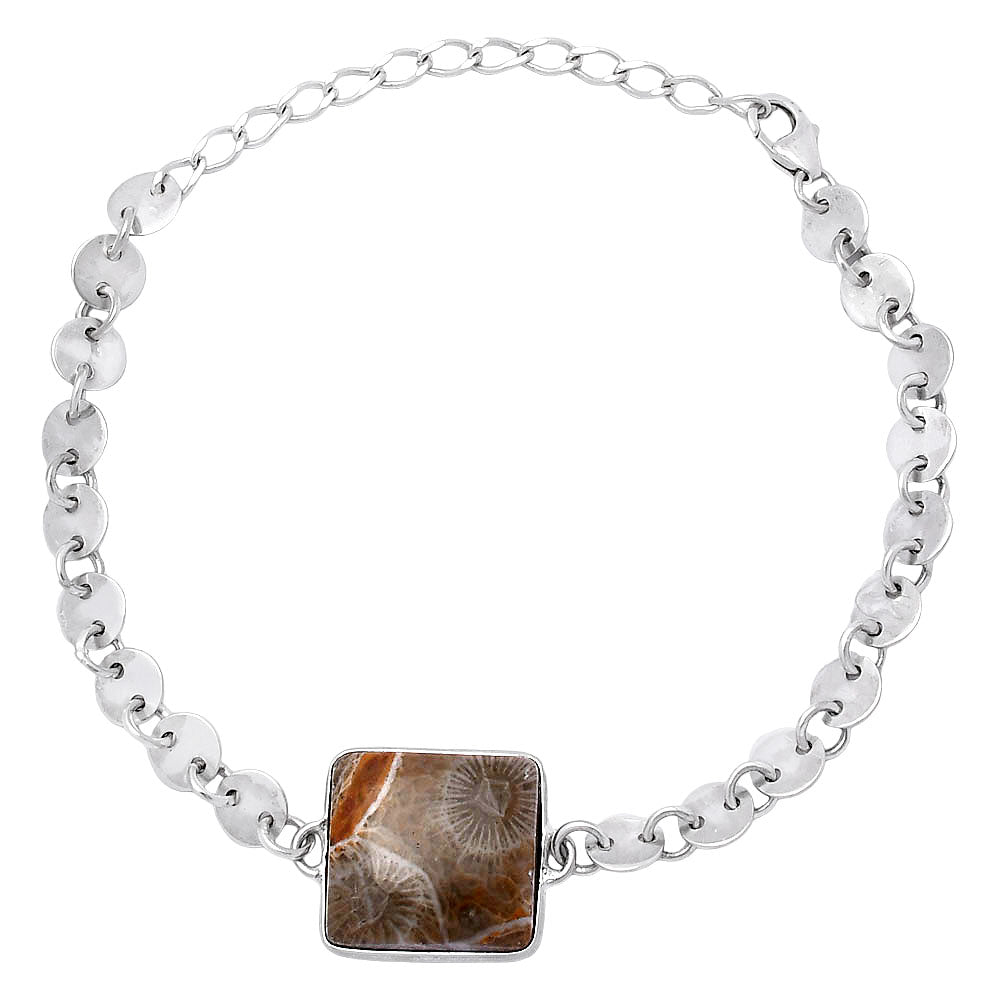 Natural Flower Fossil Coral Bracelet B-1044 SDB4772