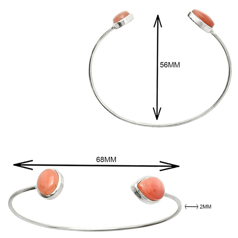 Guava Quartz - Brazil Cuff Bangle Bracelet B-1004 SDB5019