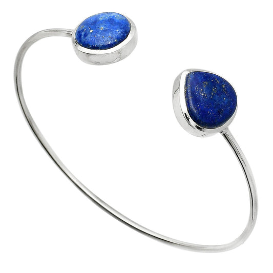 Natural Lapis Lazuli Cuff Bangle Bracelet B-1004 SDB5121