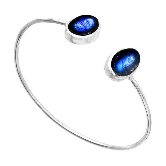 Blue Fire Labradorite Cuff Bangle Bracelet B-1004 SDB5136