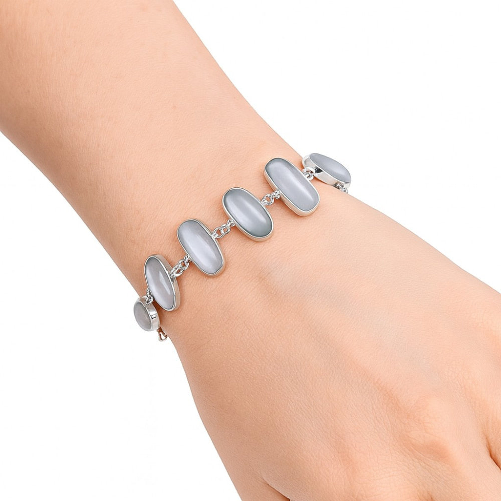 Natural Srilankan Moonstone Bracelet B-1001 SDB5175