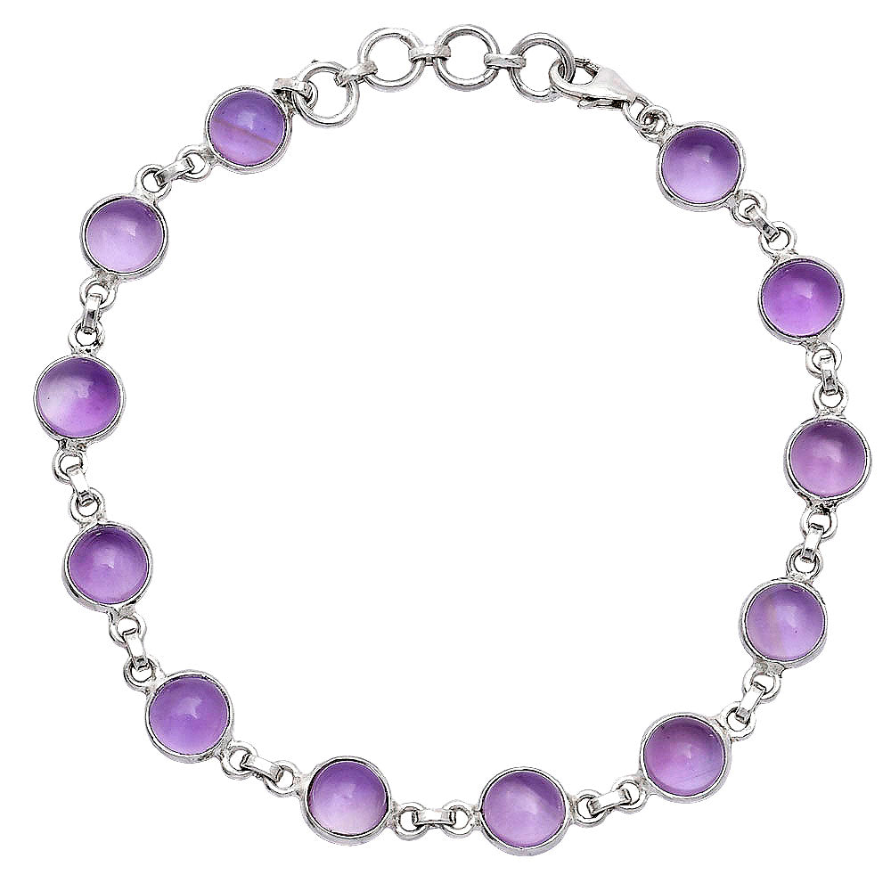 Natural Amethyst Cab - Brazil Bracelet B-1001 SDB5285