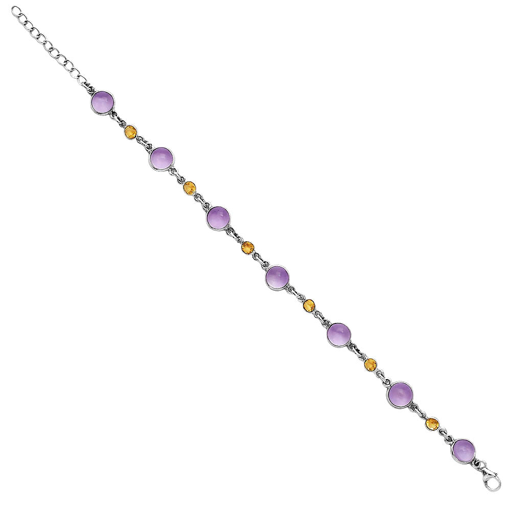 Amethyst Cab - Brazil & Citrine Bracelet B-1006 SDB5317
