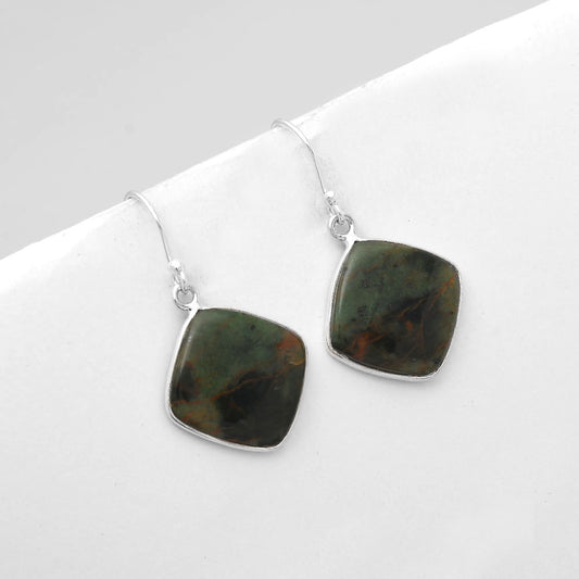 Natural Turkish Rainforest Chrysocolla Earrings E-1001 SDE50160