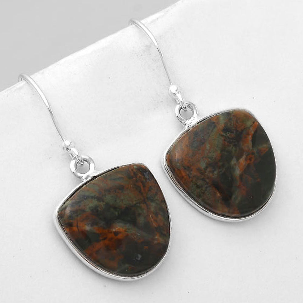 Natural Turkish Rainforest Chrysocolla Earrings E-1001 SDE50184