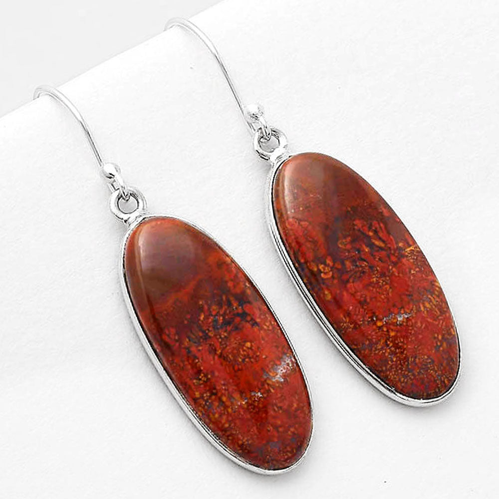 Natural Maury Mountain Moss Agate Earrings E-1001 SDE50292