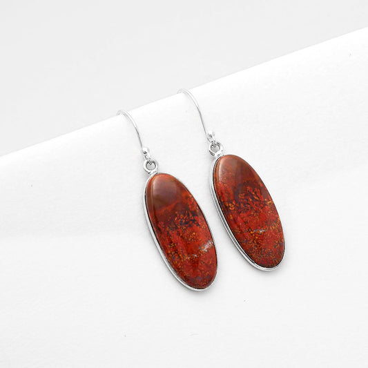 Natural Maury Mountain Moss Agate Earrings E-1001 SDE50292