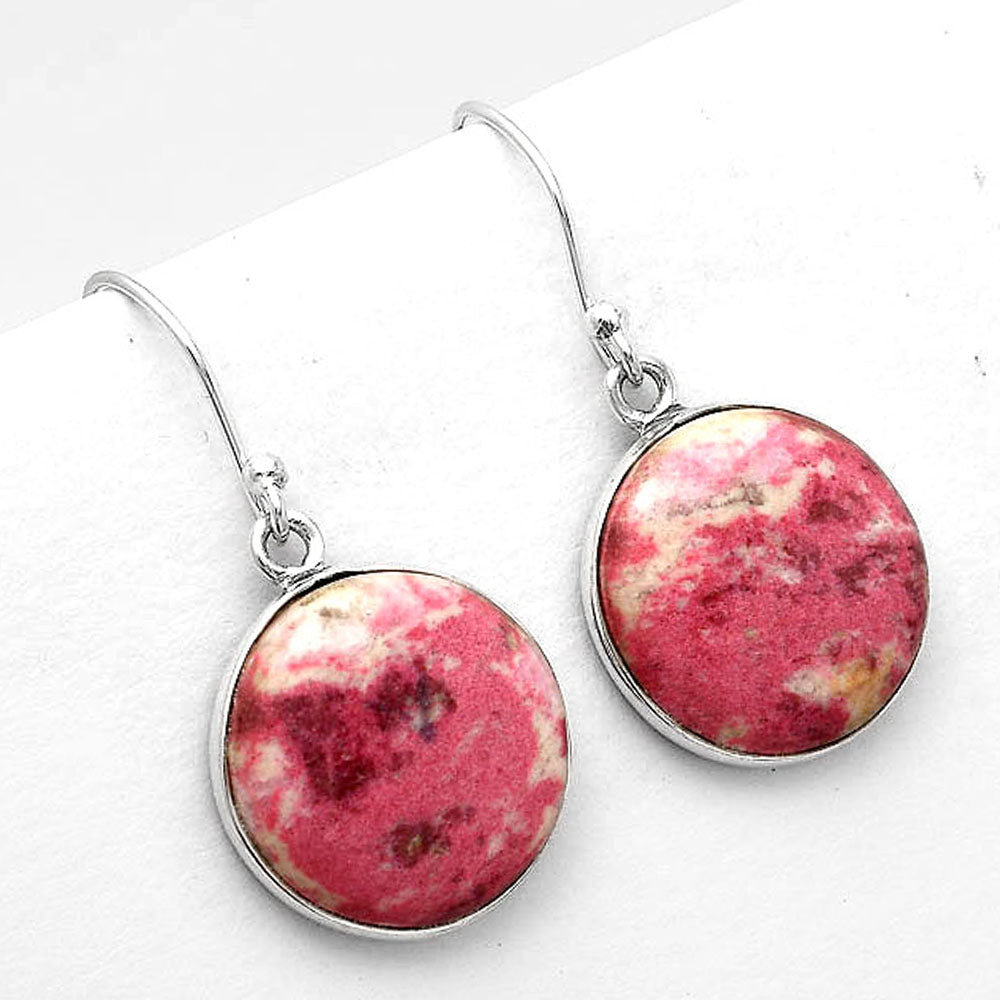 Natural Pink Thulite - Norway Earrings E-1001 SDE50431
