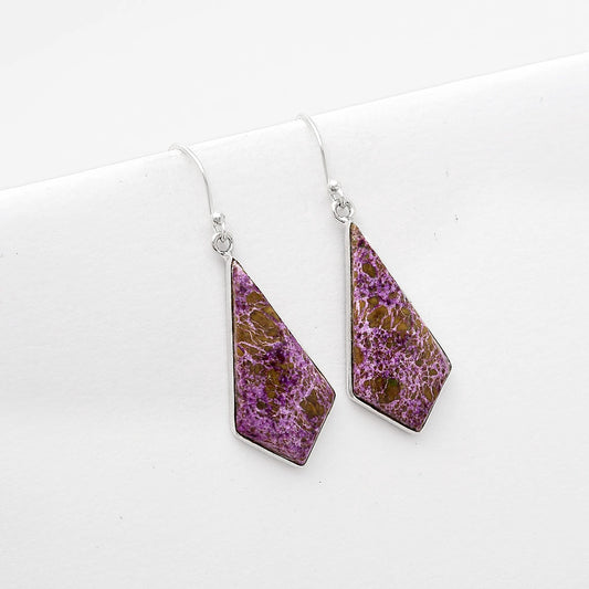 Natural Purpurite - South Africa Earrings E-1001 SDE50482