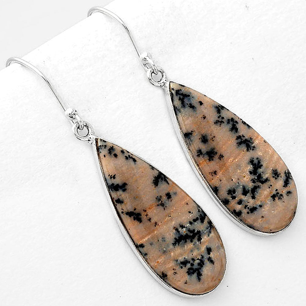 Natural Russian Honey Dendrite Opal Earrings E-1001 SDE50553