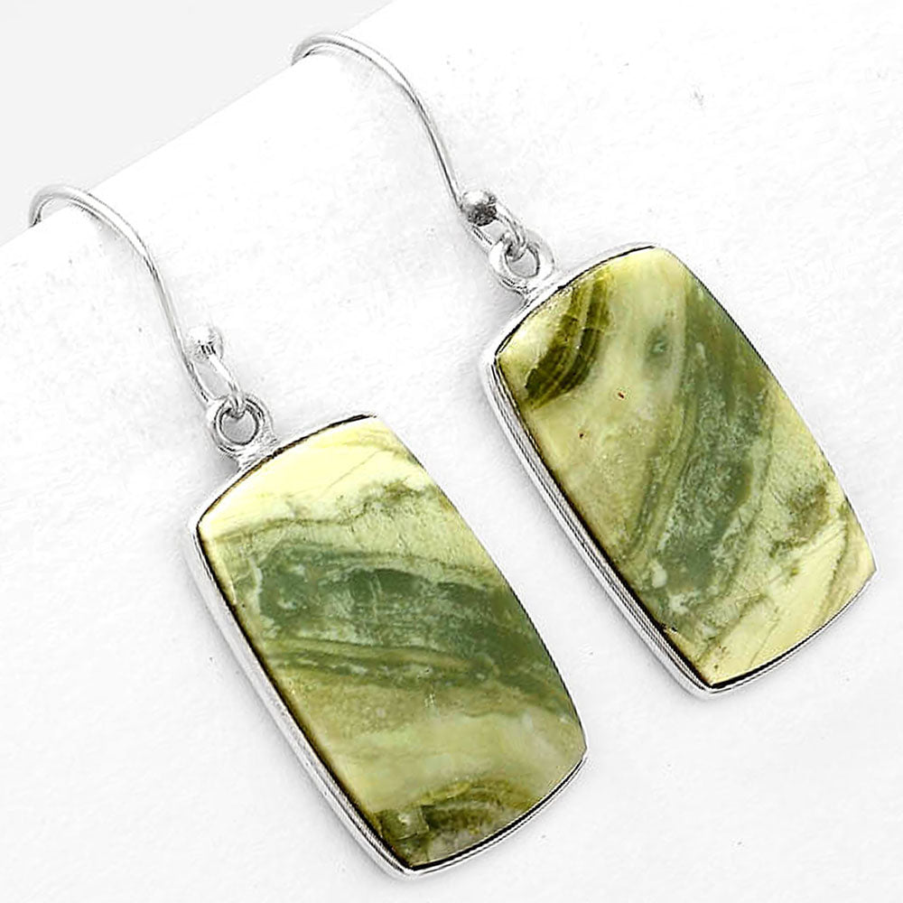Natural Serpentine Earrings E-1001 SDE50576