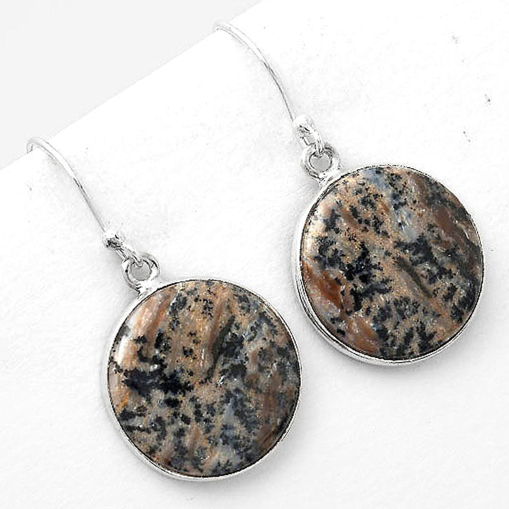 Natural Russian Honey Dendrite Opal Earrings E-1001 SDE50651
