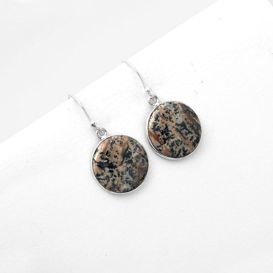 Natural Russian Honey Dendrite Opal Earrings E-1001 SDE50651