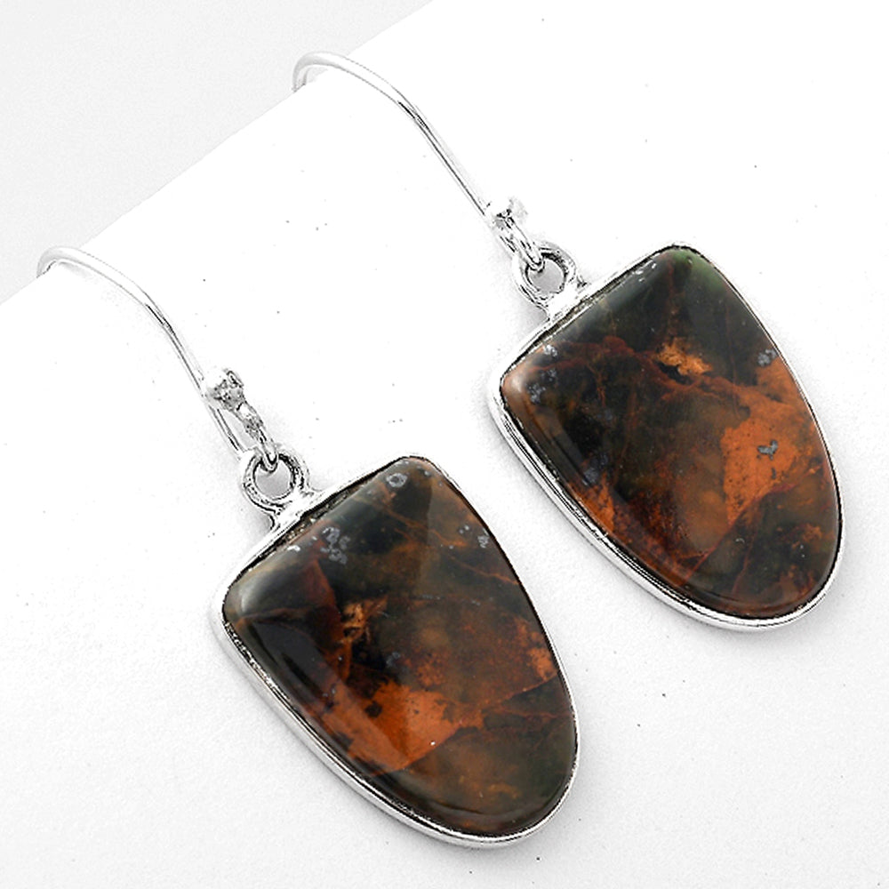 Natural Turkish Rainforest Chrysocolla Earrings E-1001 SDE51540