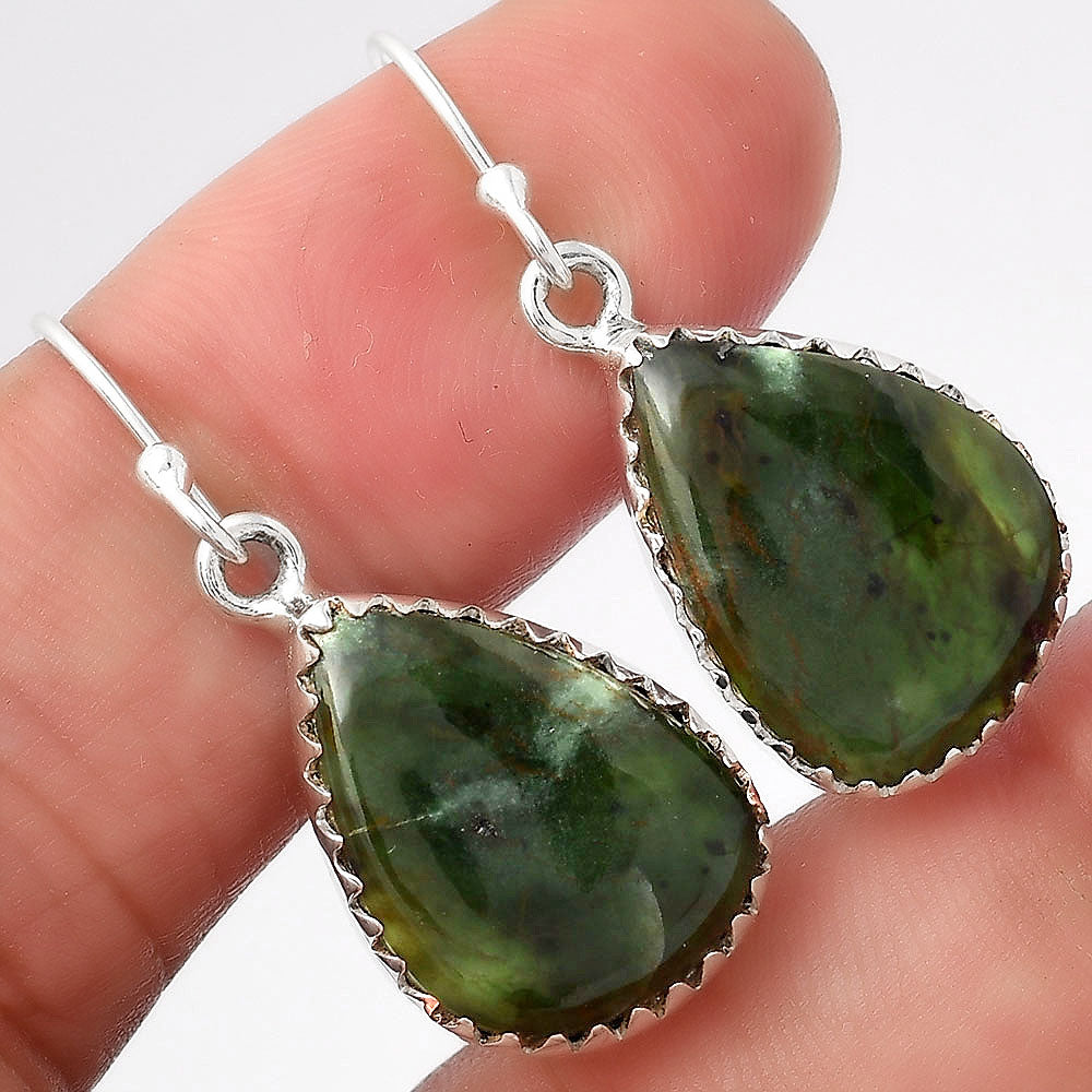 Natural Chrome Chalcedony Earrings E-1113 SDE52724