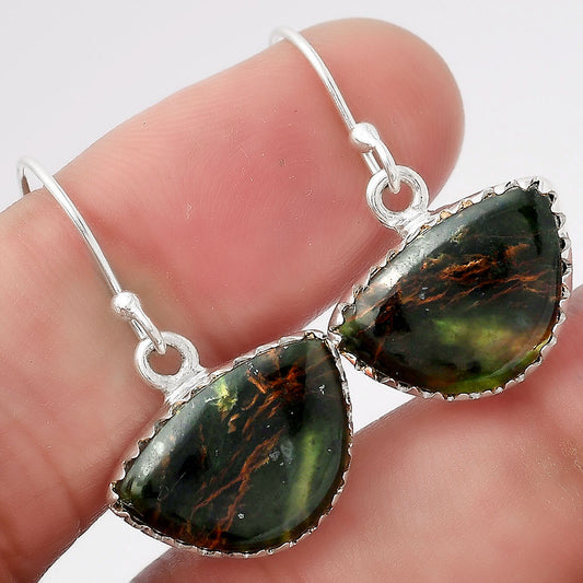 Natural Turkish Rainforest Chrysocolla Earrings E-1113 SDE52801