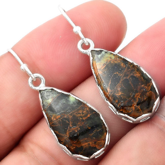 Natural Turkish Rainforest Chrysocolla Earrings E-1113 SDE52852