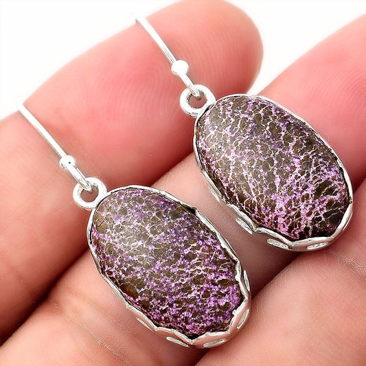 Natural Purpurite - South Africa Earrings E-1113 SDE52856