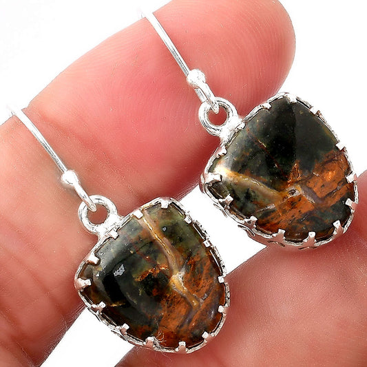 Natural Turkish Rainforest Chrysocolla Earrings E-1113 SDE52889