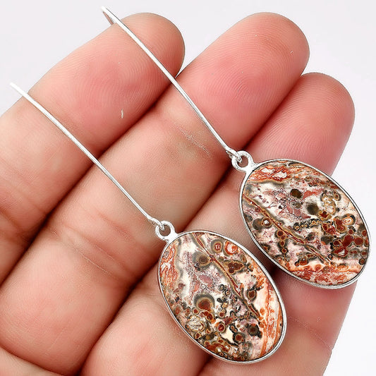 Natural Leopard Skin Jasper Earrings E-1232 SDE53027