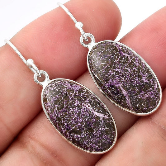 Natural Purpurite - South Africa Earrings E-1001 SDE53352