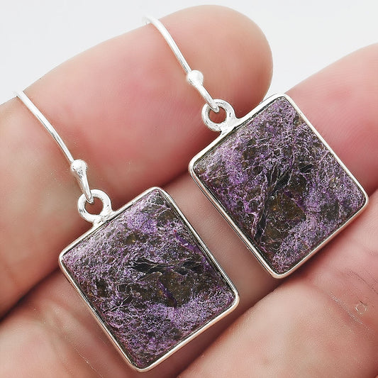 Natural Purpurite - South Africa Earrings E-1001 SDE54772