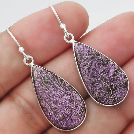 Natural Purpurite - South Africa Earrings E-1001 SDE54797